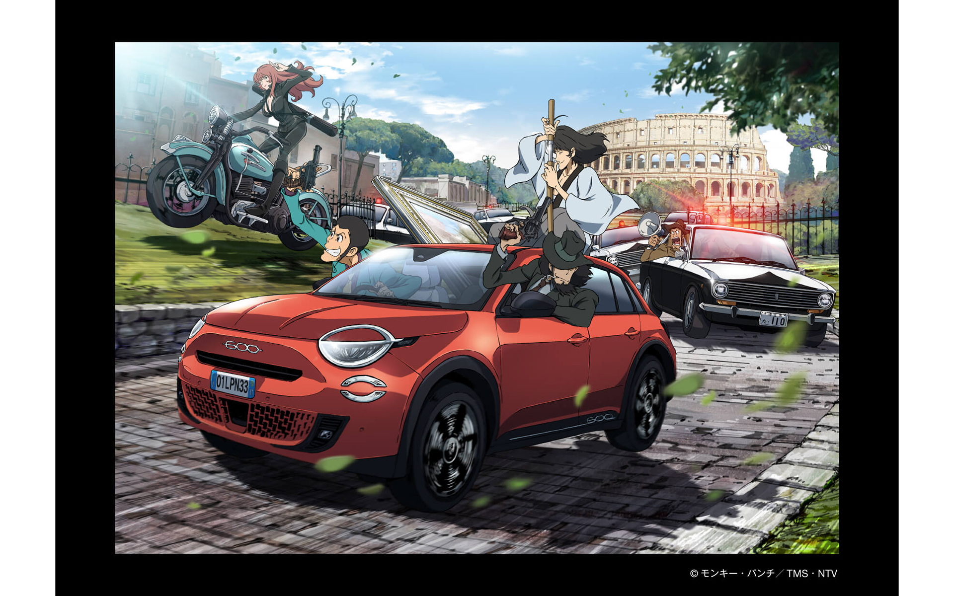 「500」「500e」および「600e」とルパン三世のコラボレーションキャンペーンを展開