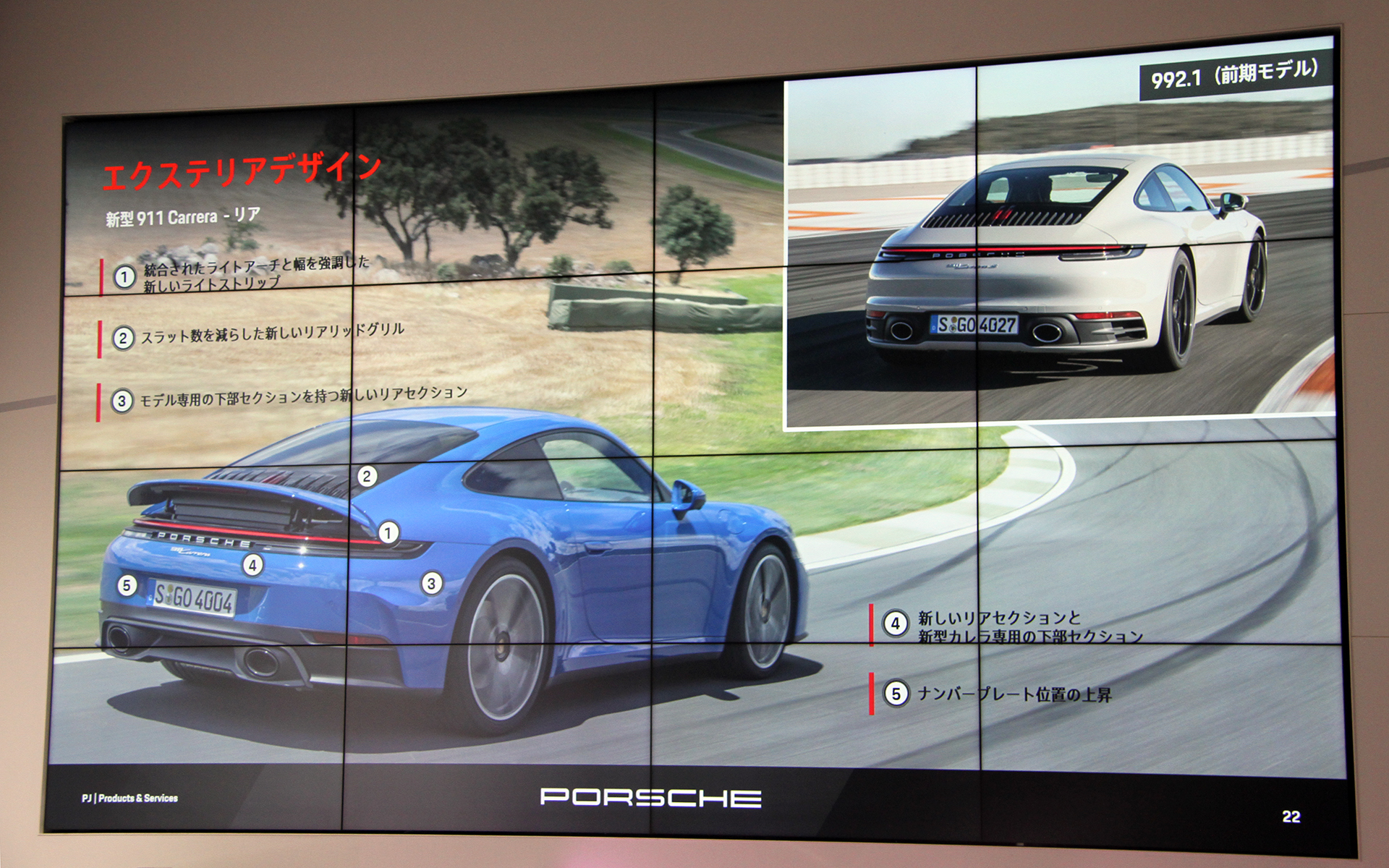 新型911カレラのエクステリア