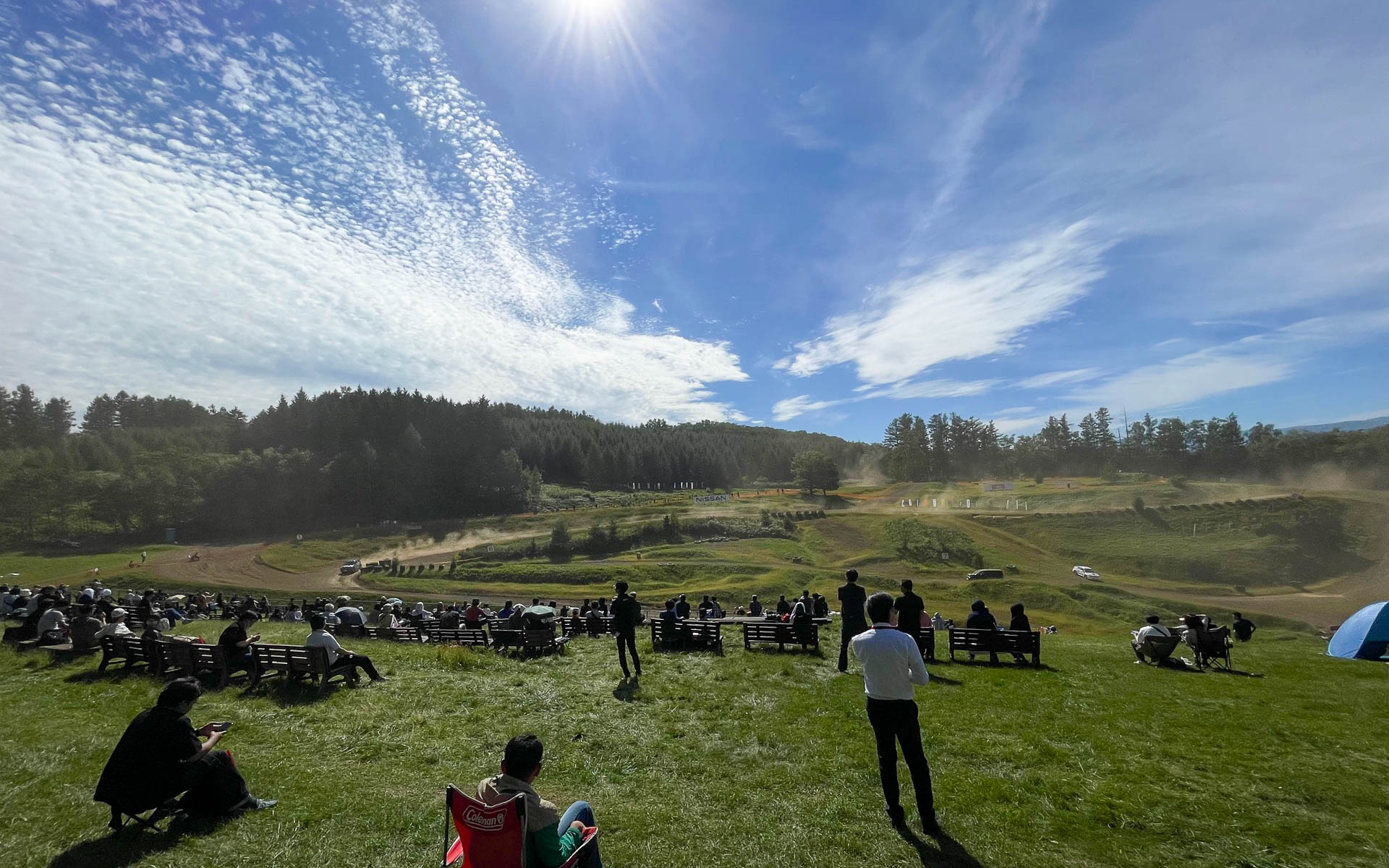 陸別の空。空が高く着実に秋が近づいているのを感じさせたが、気温はまだまだ高く、北海道らしくなかった