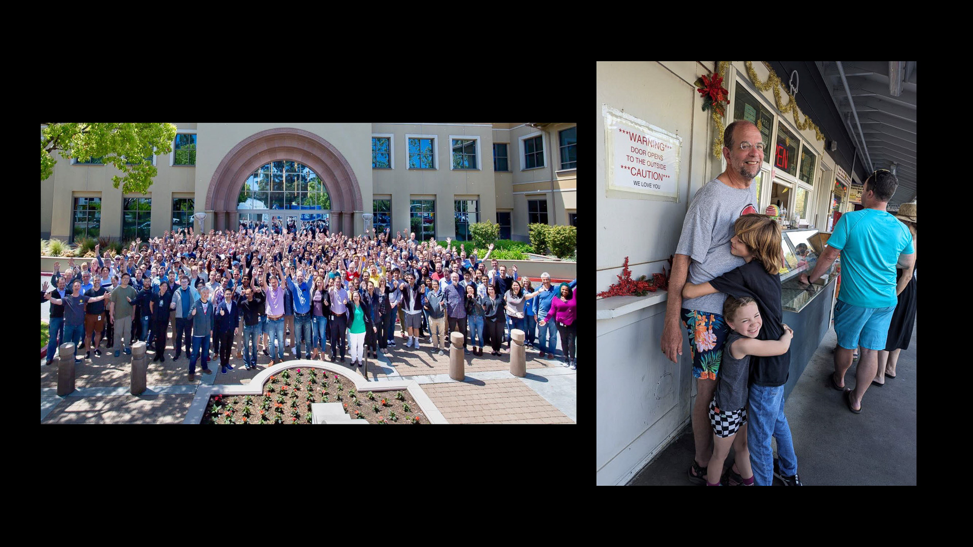 私と息子、その姪（私の孫娘）との写真