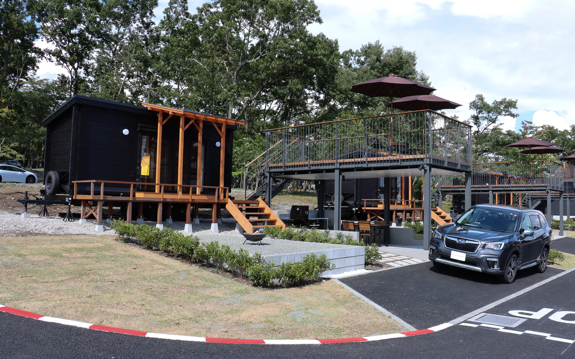 BESS製のトレーラーハウス「IMAGO X」を宿泊施設として利用する「トレーラーコテージ」