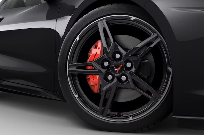 ブライトレッドのブレーキキャリパー