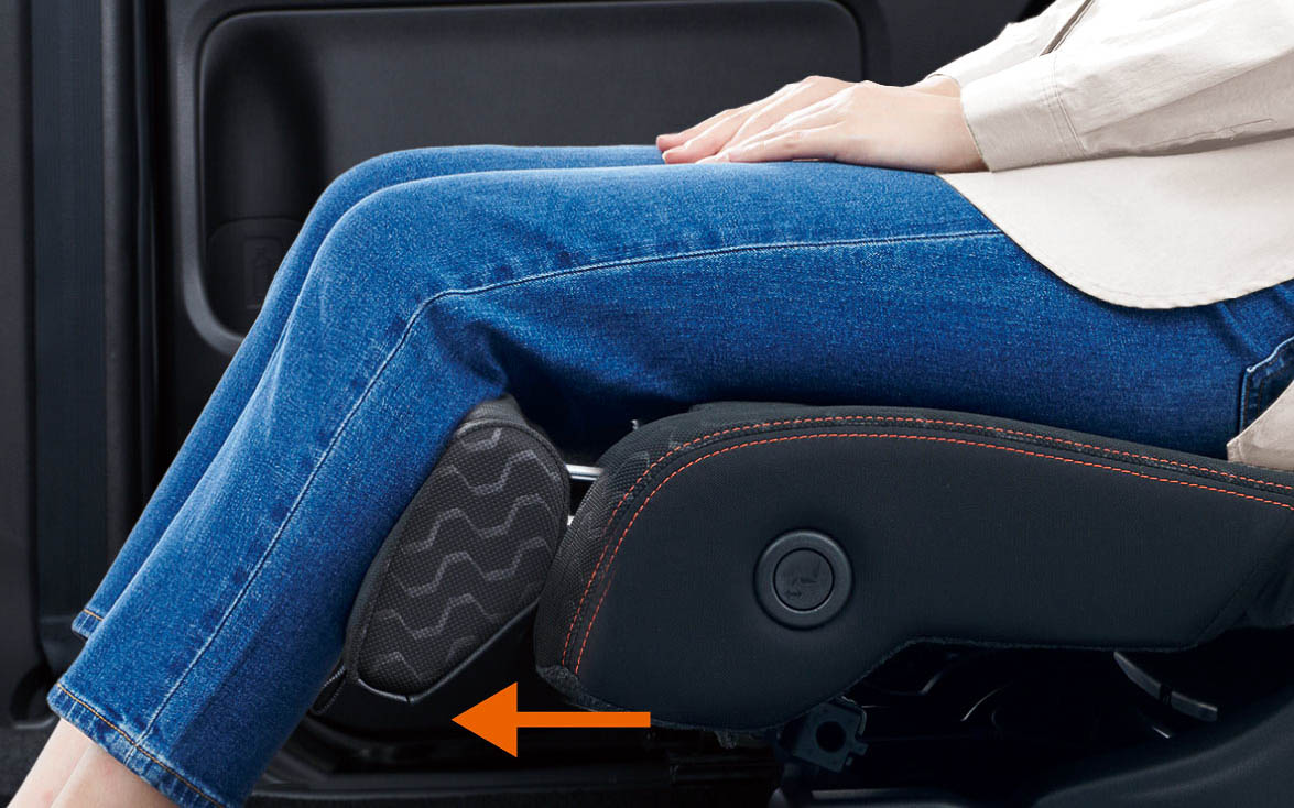 マルチユースフラップのレッグサポートモード