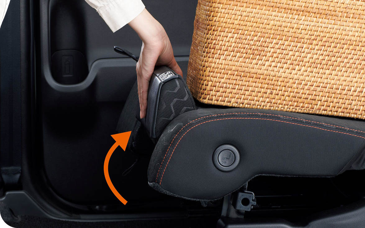 マルチユースフラップの荷物ストッパーモード