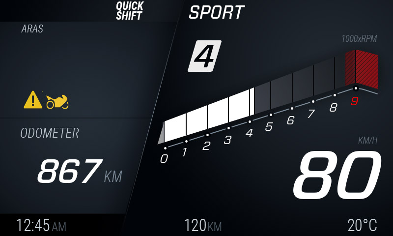 RDWが動作したときのメーターディスプレイのイメージ