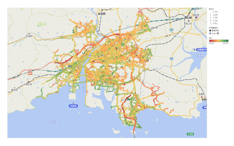 走行地点とSOC(充電率)の関係分析