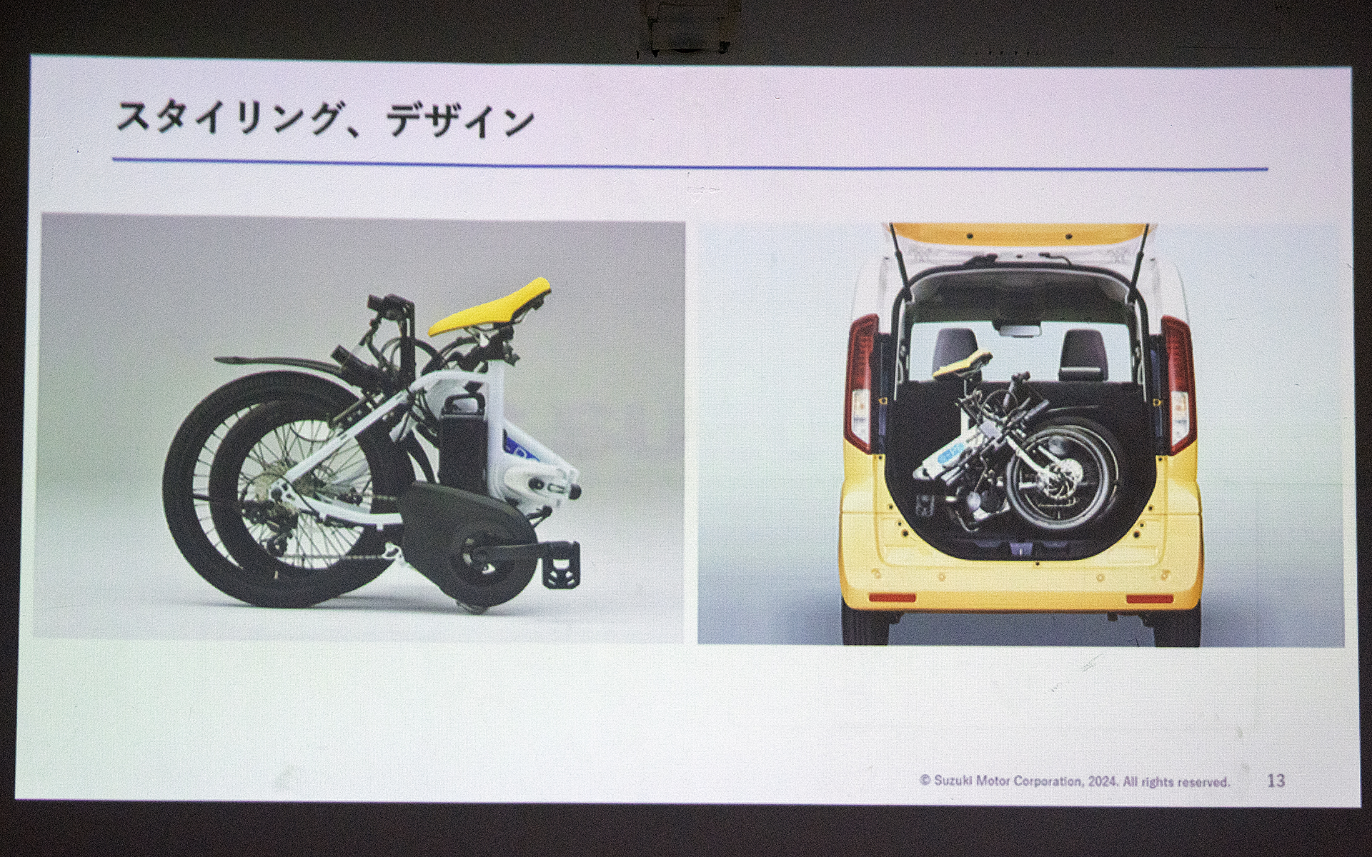 折りたたみの機能も持たせてクルマへの積載も容易にした