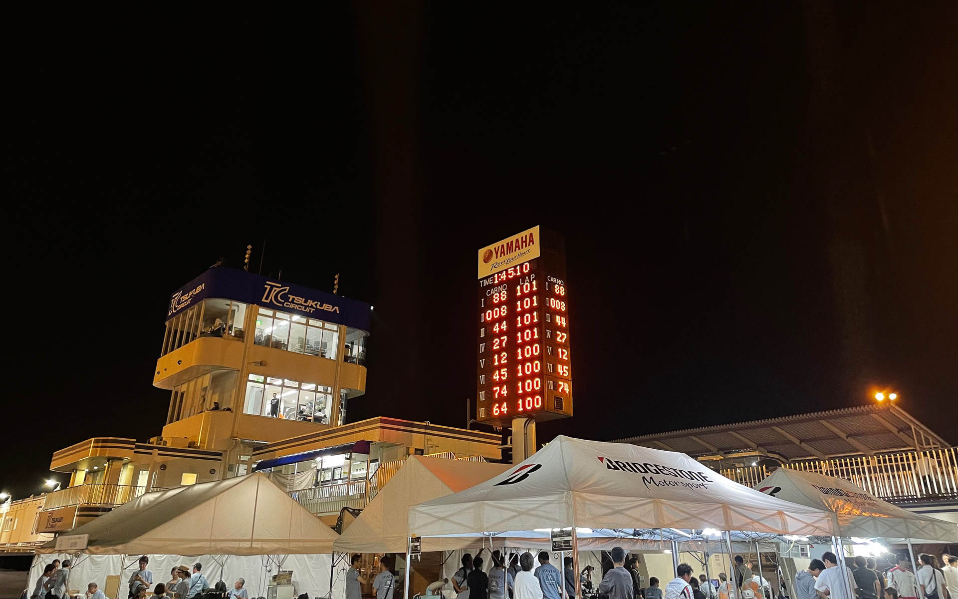 コントロールタワーのポジションボードに表示された18時20分ごろのポジション。この日は曇りで早く日が暮れた