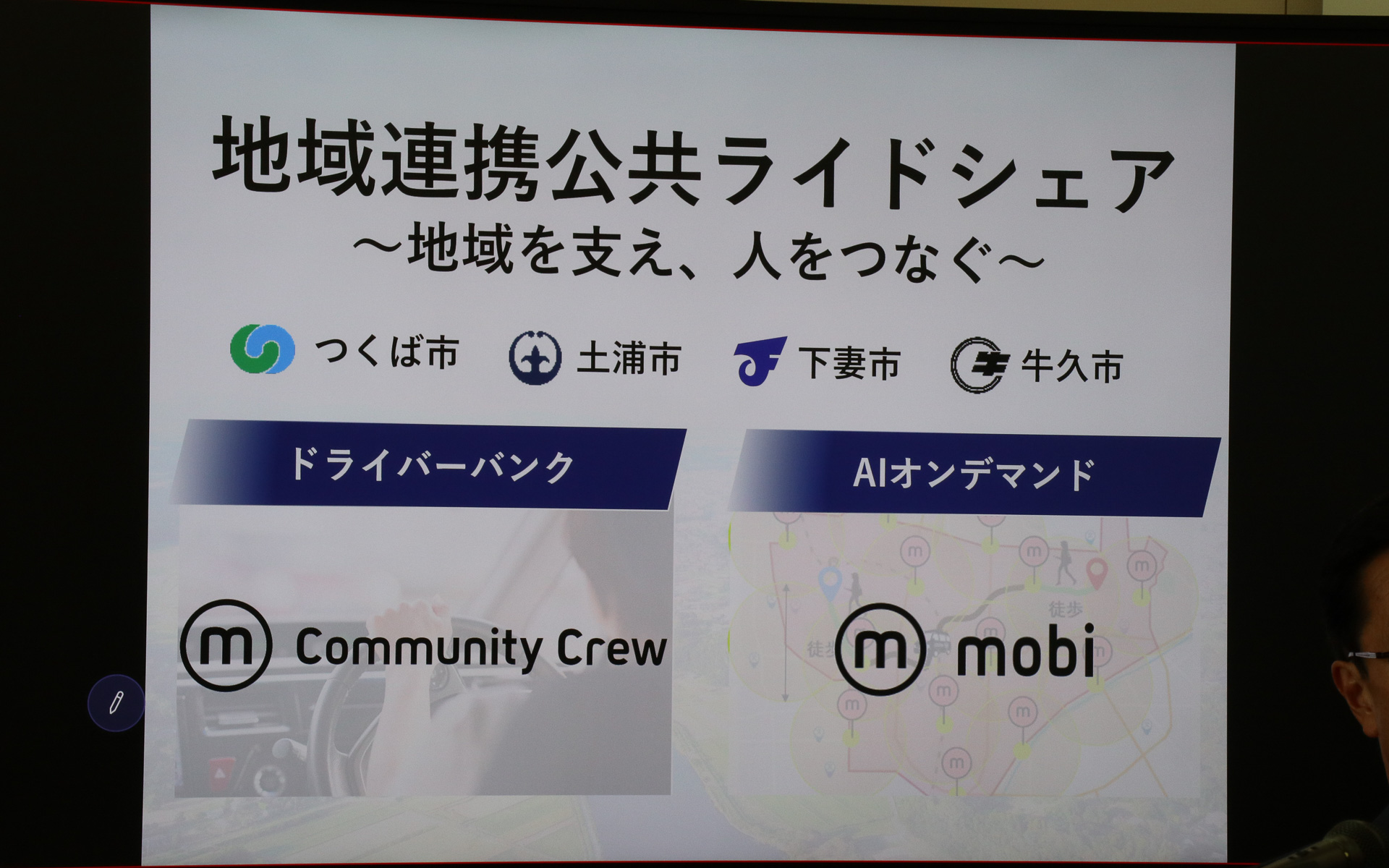 地域連携公共ライドシェアはAIオンデマンド配車アプリ「mobi」とドライバーバンクプラットフォーム「Community Crew」の組み合わせによって実現