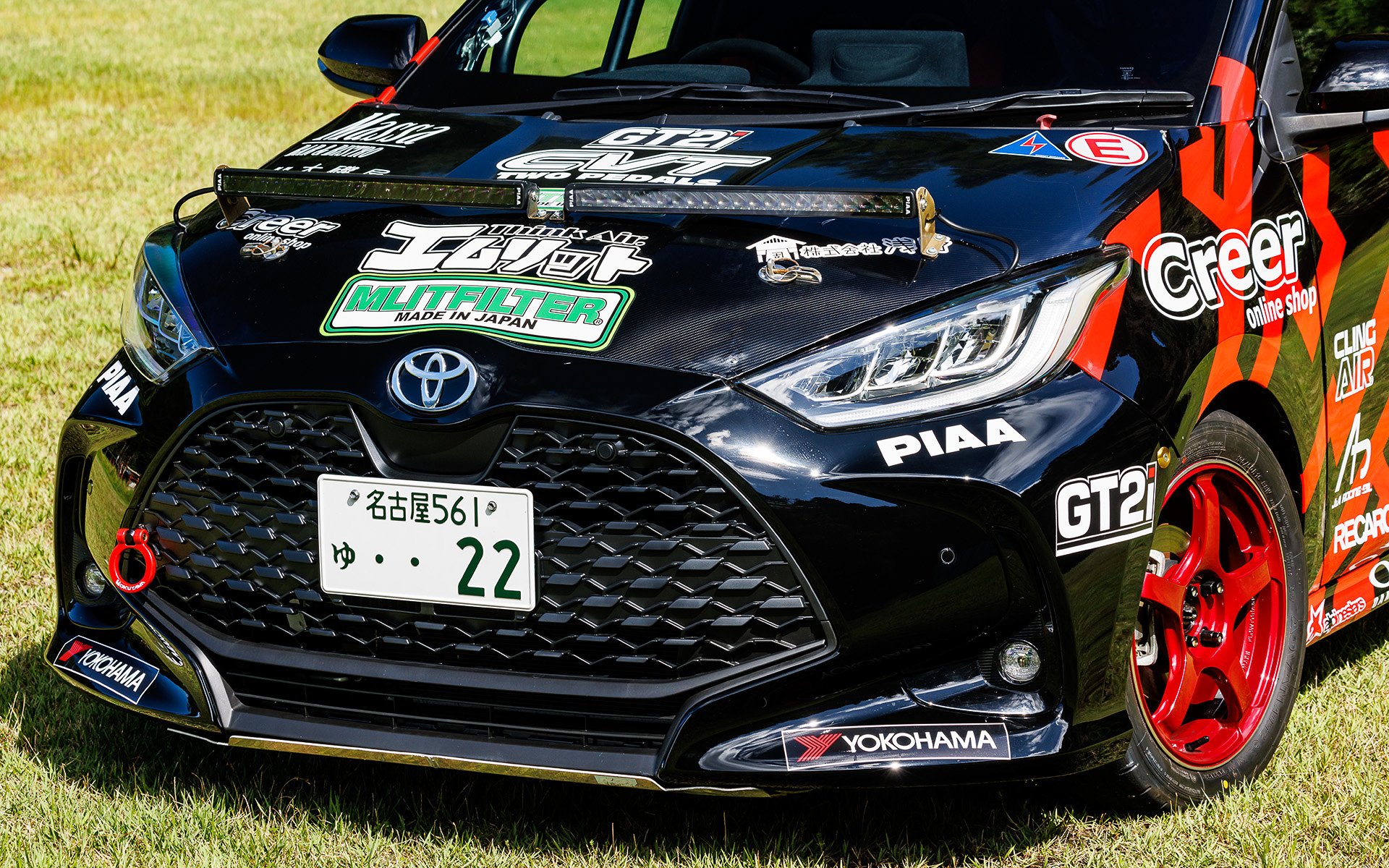 全日本ラリー用にチューンされたヤリス CVT仕様の清水車