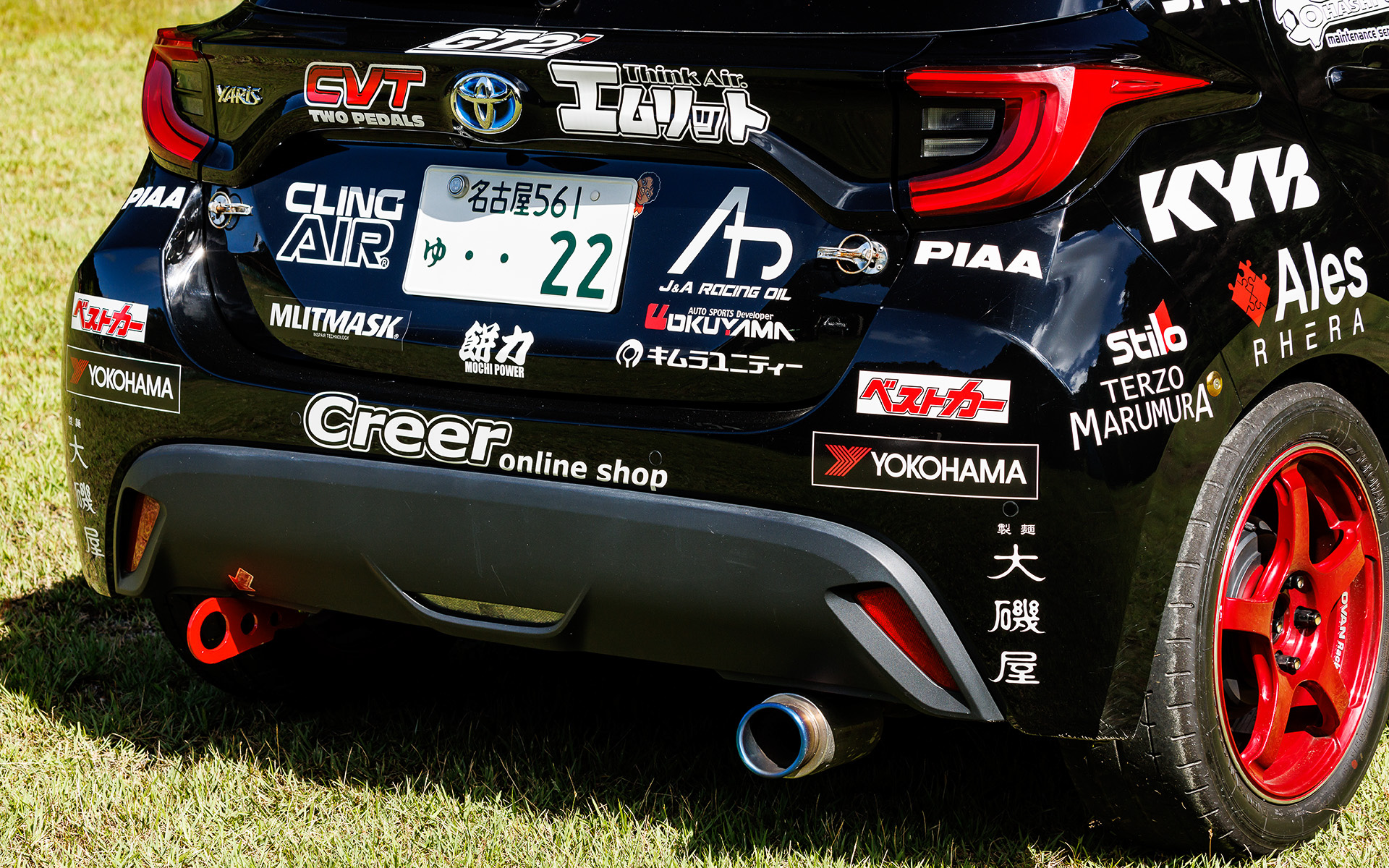 全日本ラリー用にチューンされたヤリス CVT仕様の清水車