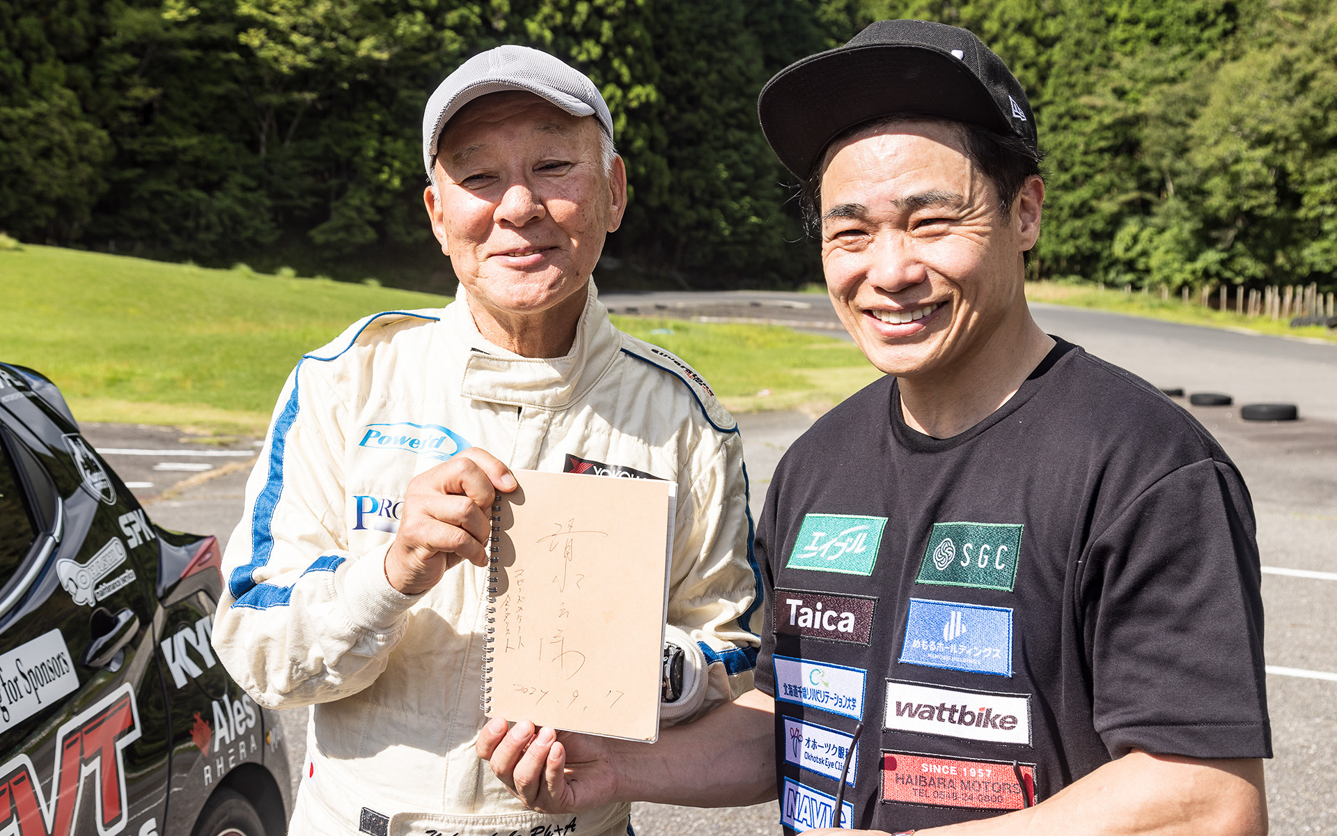 まだラリー3年目だがさすがは金メダリスト、スピード感ある力強い走りが特徴だった。全日本の最終戦、MCSCハイランドマスターズとWRCラリージャパン出走予定で健闘を祈ります！