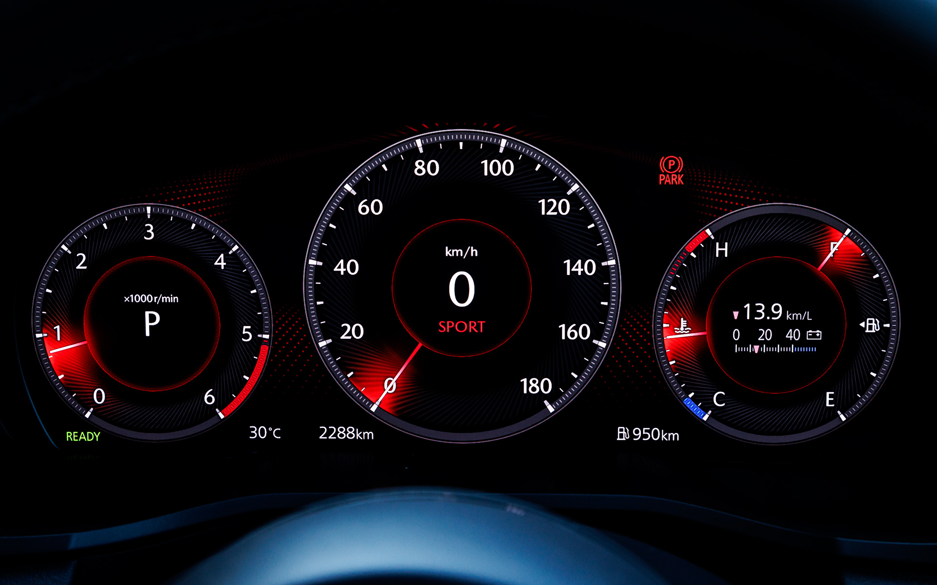 12.3インチフル液晶メーターを搭載。※XDとXD Sパッケージは7インチマルチスピードメーターとなる