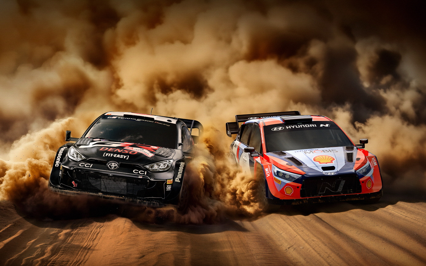 WRC（世界ラリー選手権）で激しいライバル関係にあるヒョンデNとTOYOTA GAZOO Racing
