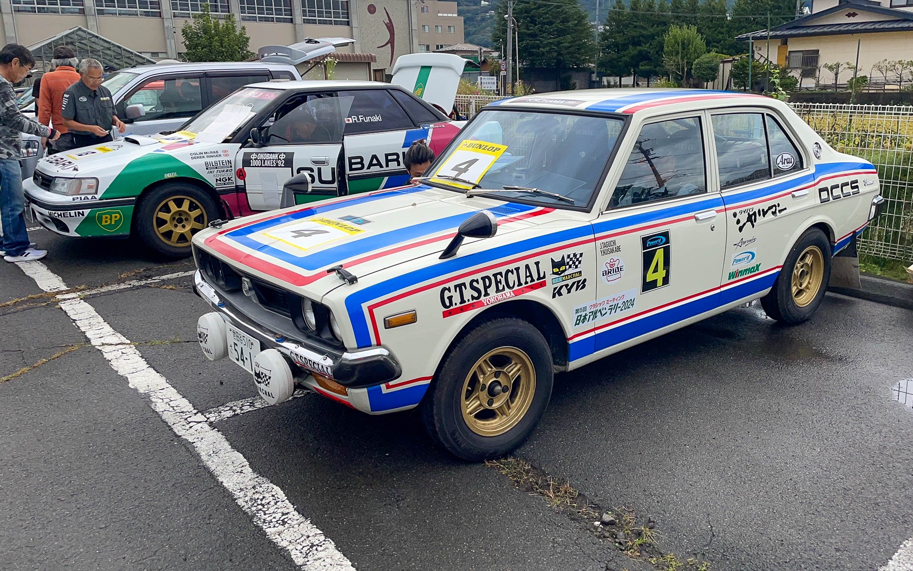 シャルマンとの2年ぶりの再会がラリー会場。いつもと同じで元気です