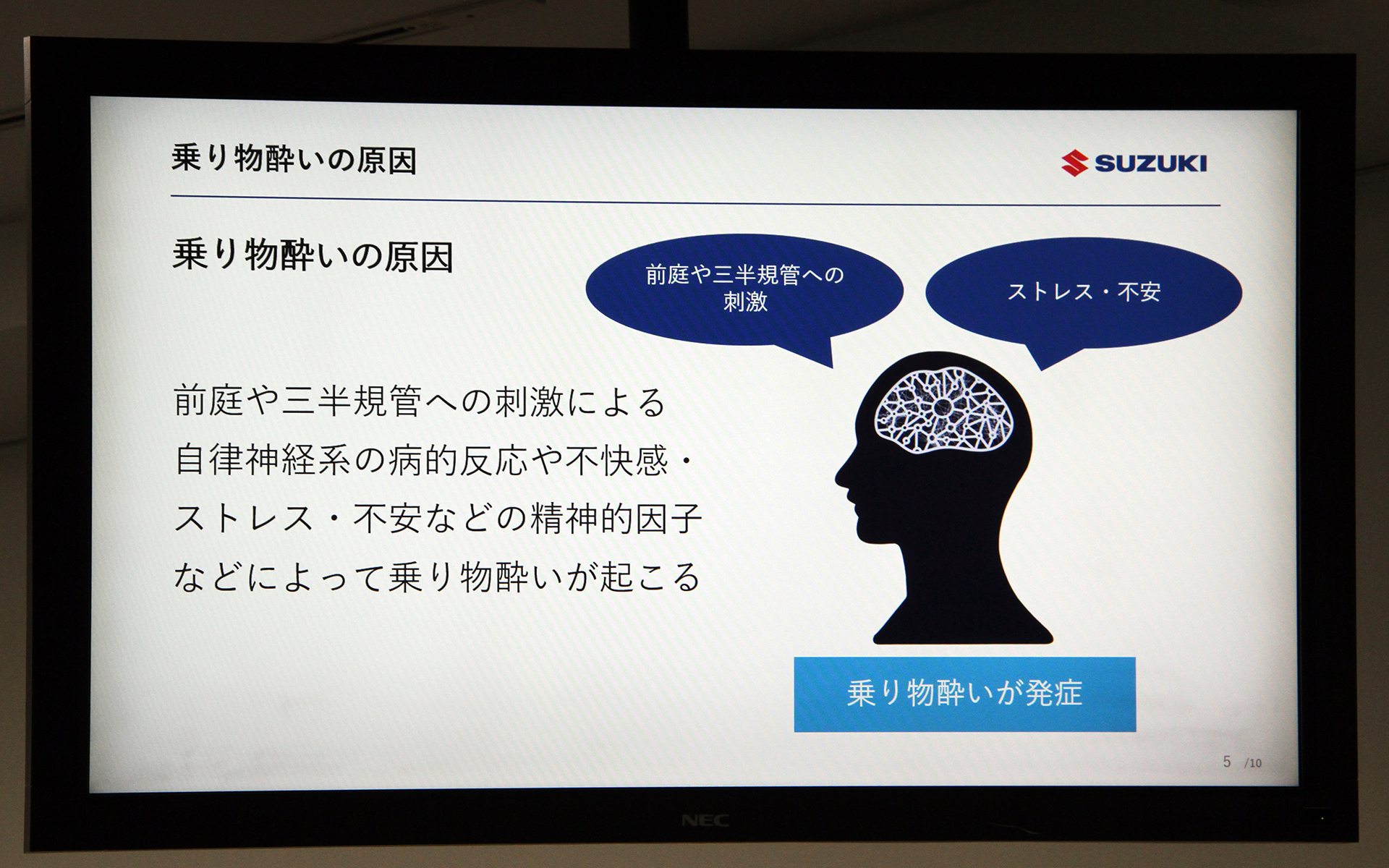 乗り物酔いの原因について