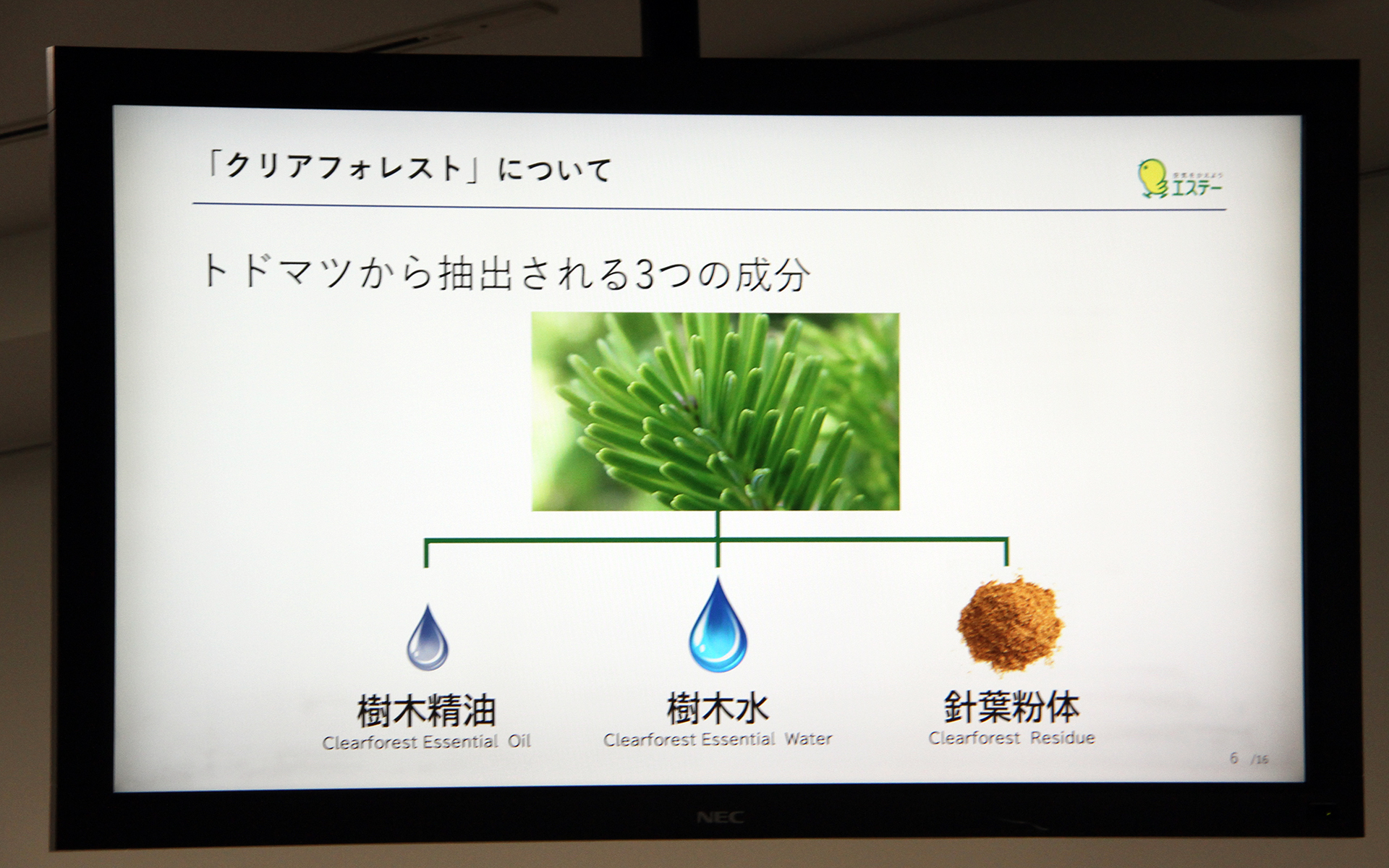 トドマツから抽出される3つの成分