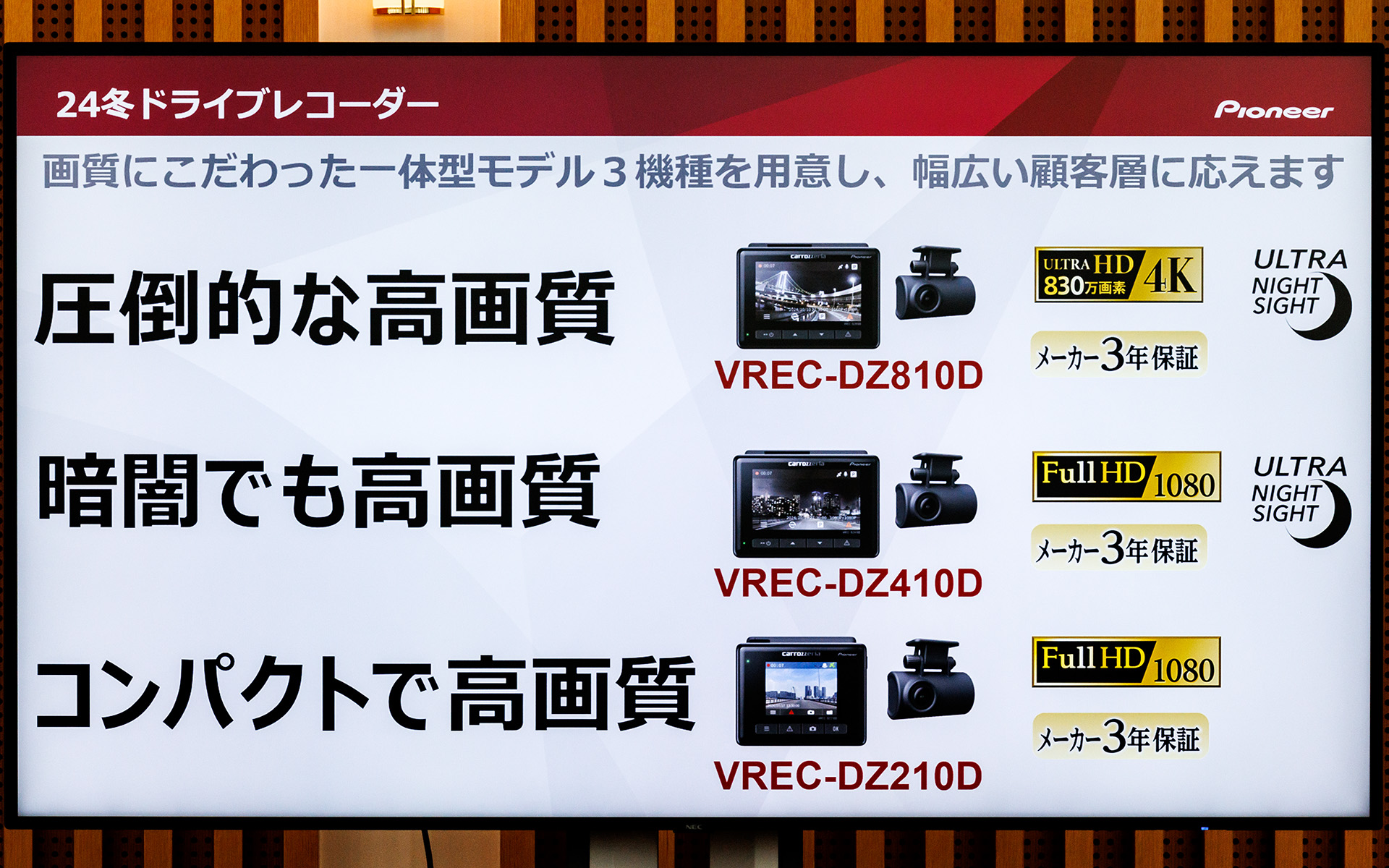 新製品は3モデルをラインアップ