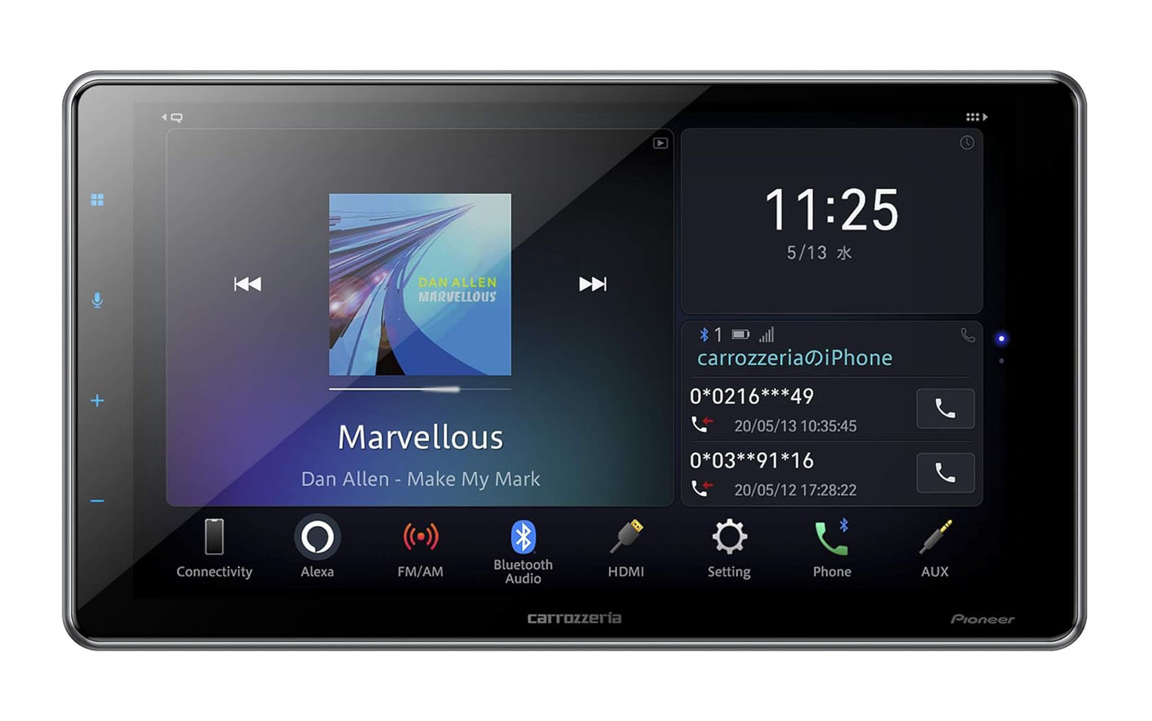 パイオニア カロッツェリア 9インチフローティング ディスプレイオーディオ「DMH-SF700」