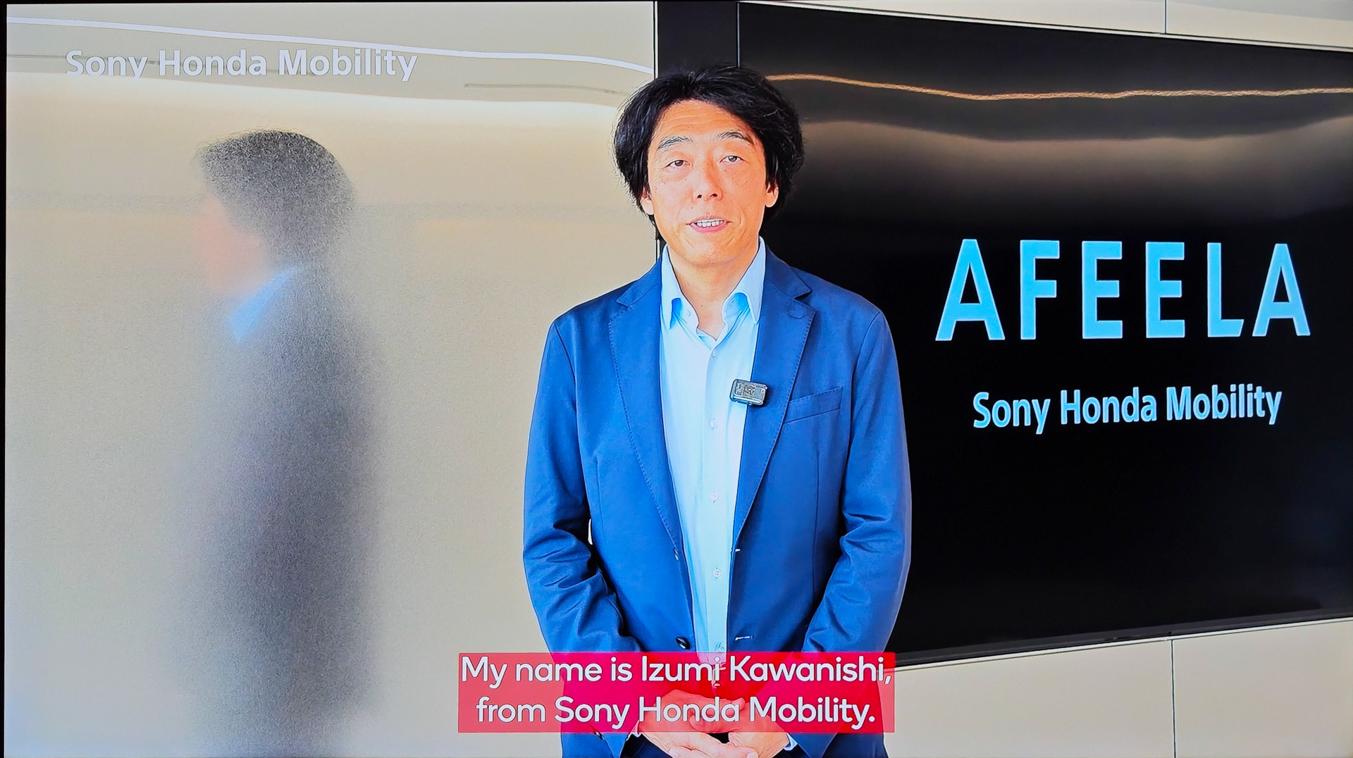 ソニー・ホンダモビリティ 代表取締役 社長 兼 COO（最高執行責任者） 川西泉氏の出演ビデオ