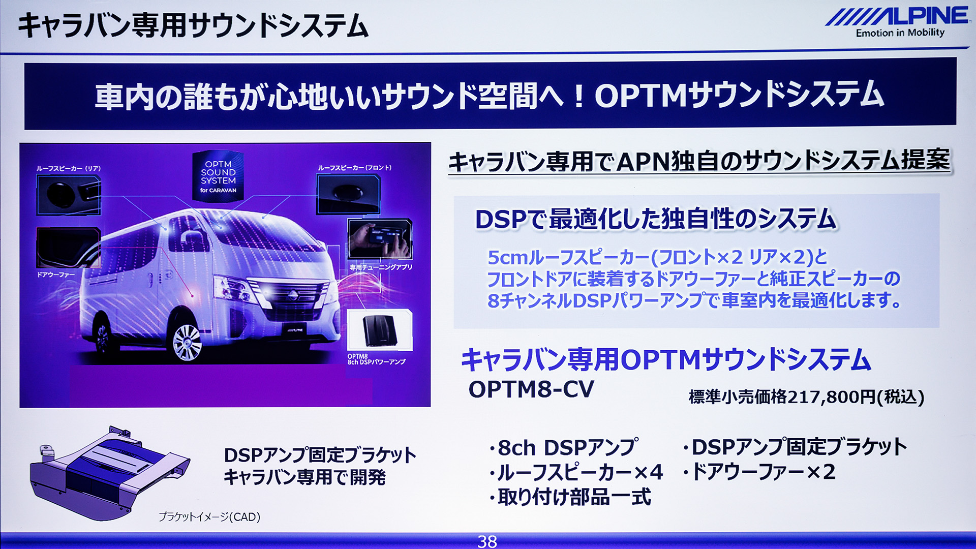 サウンド環境を大幅に強化するOPTMサウンドシステムを用意