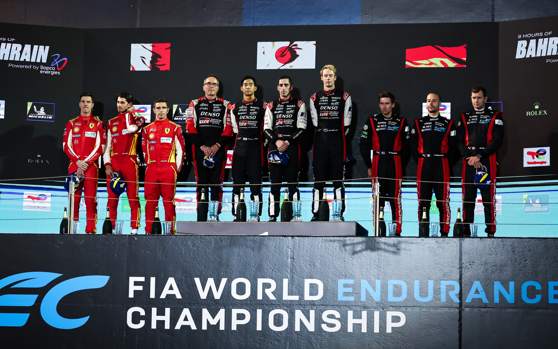 最終戦の表彰台