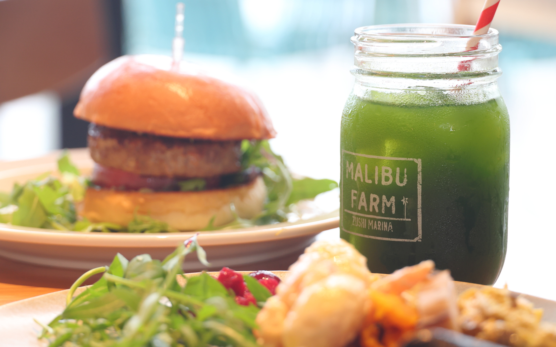 レストラン「マリブファーム 逗子マリーナ」は、「FRESH、ORGANIC、LOCAL」をコンセプトに掲げ、場内のコンポストを活用した湘南リビエラ循環野菜や相模湾の魚介類を使用したメニューを提供しているそうです