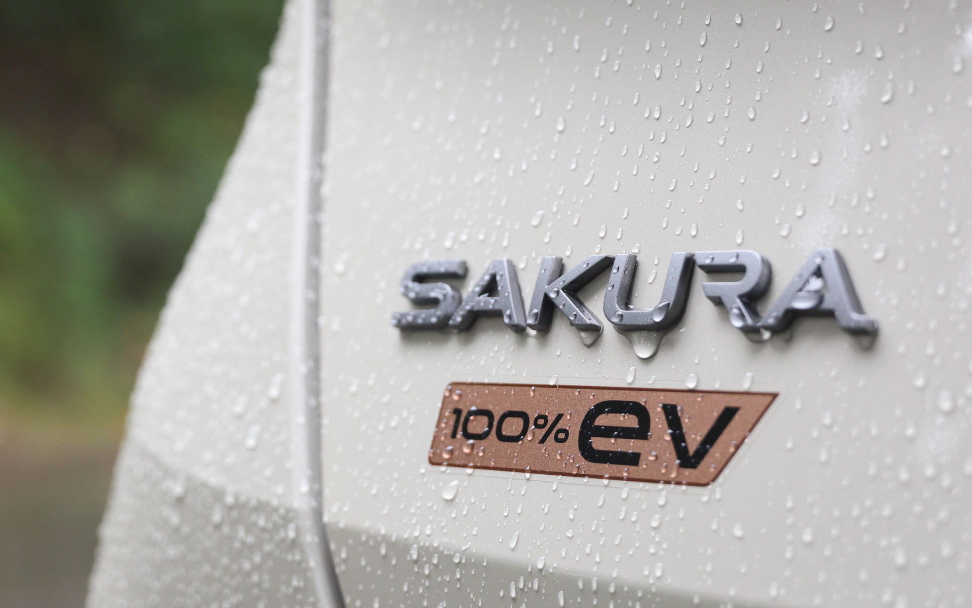 より電気自動車だと分かりやすくするため「100％ev」のシールが新たに追加されています