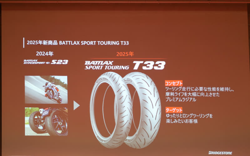 ブリヂストン、2輪用タイヤの新製品「バトラックス スポーツツーリング