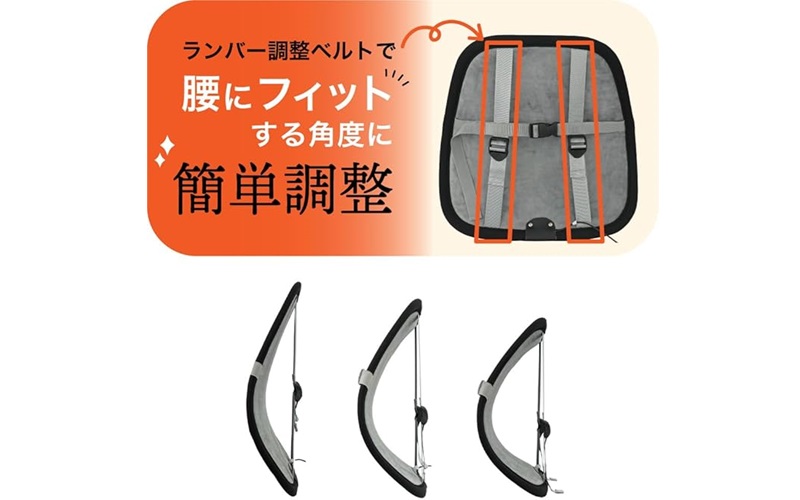 腰にフィットする形状