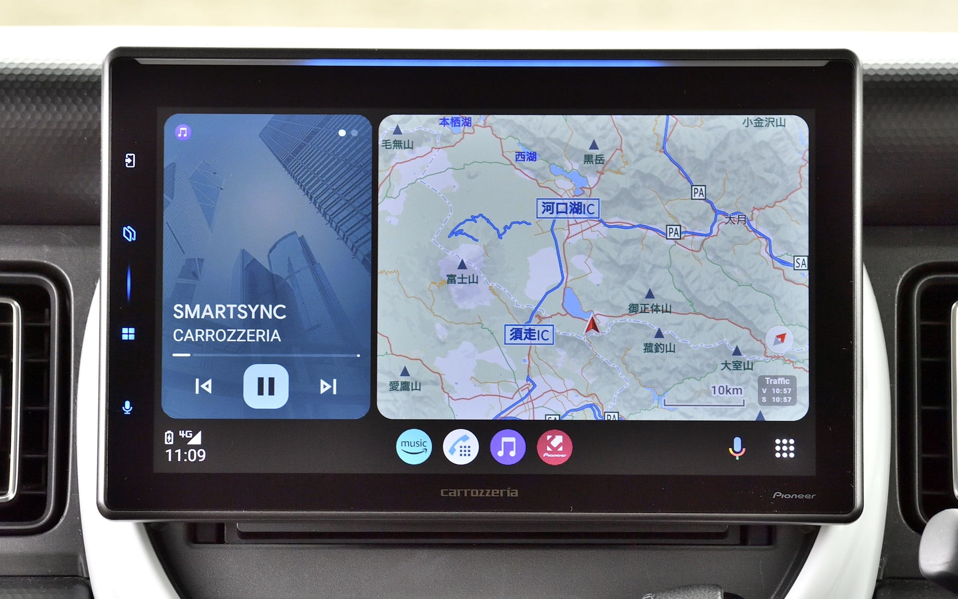 再生中の楽曲が分かるように並べて表示もできる