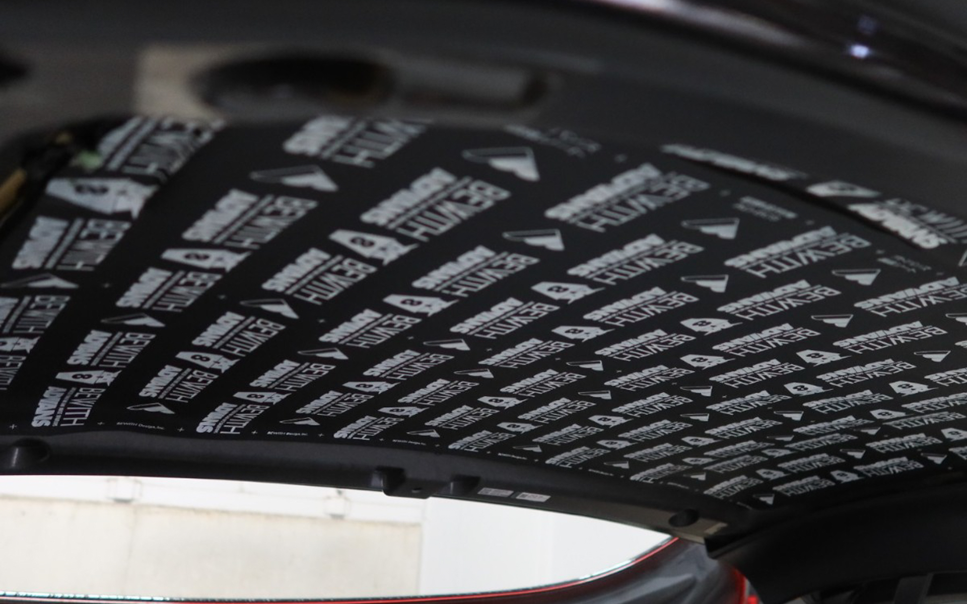 コペン（LA400K/A）のルーフ部のノイズを低減させる「D-SPORT×BEWITH ADVANS調音シート」