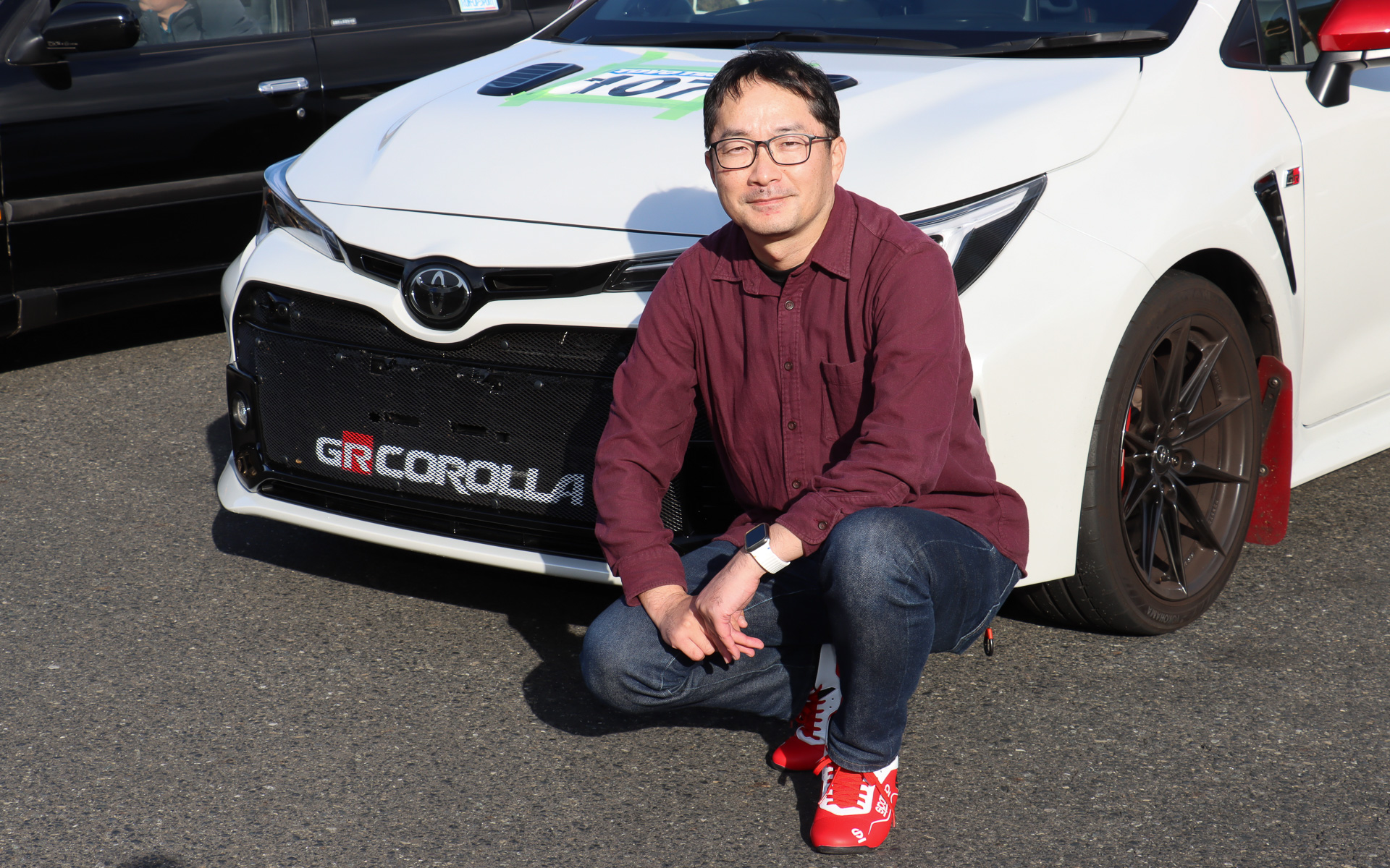 GRヤリス向けに販売されているメッシュカバーを見て自分のクルマにも欲しくなり、メーカーに依頼して作ってもらったというフロントグリルのメッシュカバーが愛車のアピールポイント