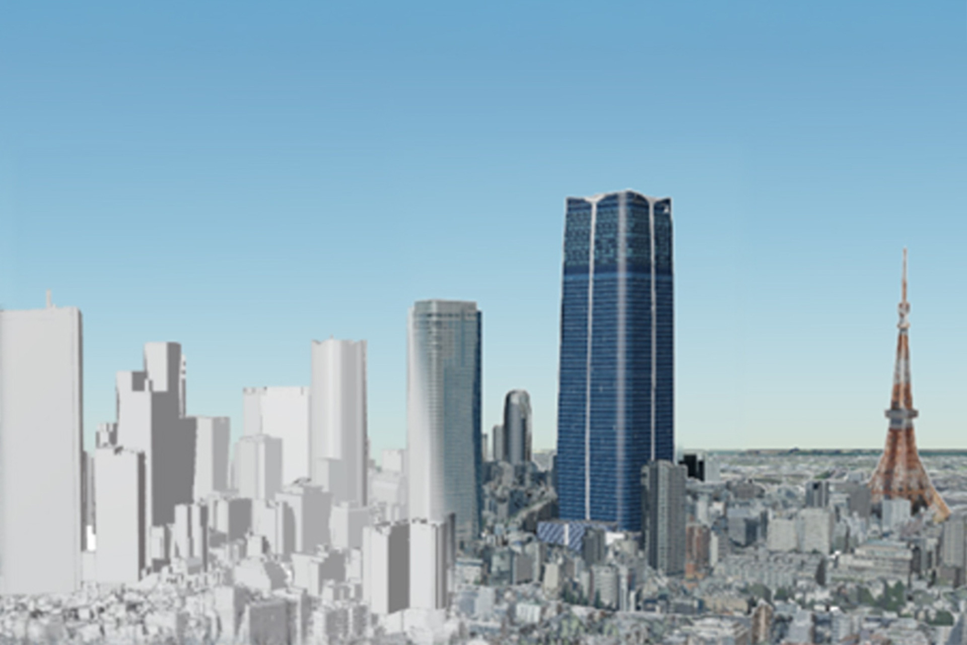 最新の地理空間情報技術による3D都市モデル/麻布台周辺