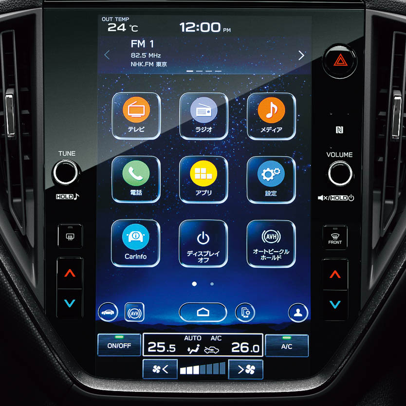 11.6インチセンターインフォメーションディスプレイ