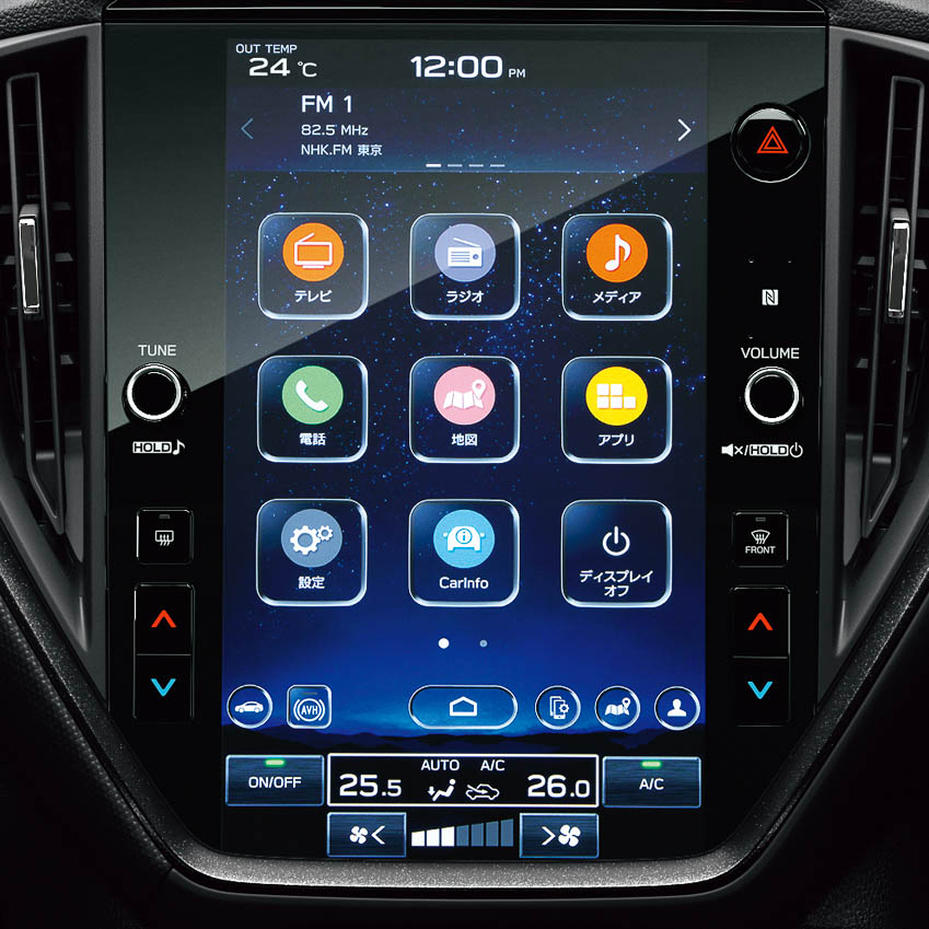 11.6インチセンターインフォメーションディスプレイ