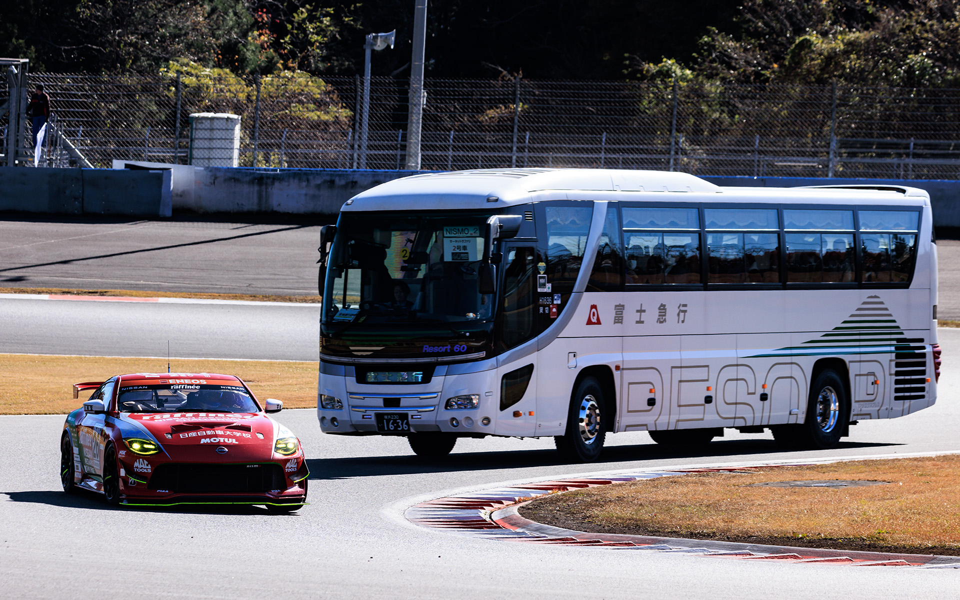大型観光バス3台を使ったサーキットサファリも盛況だった
