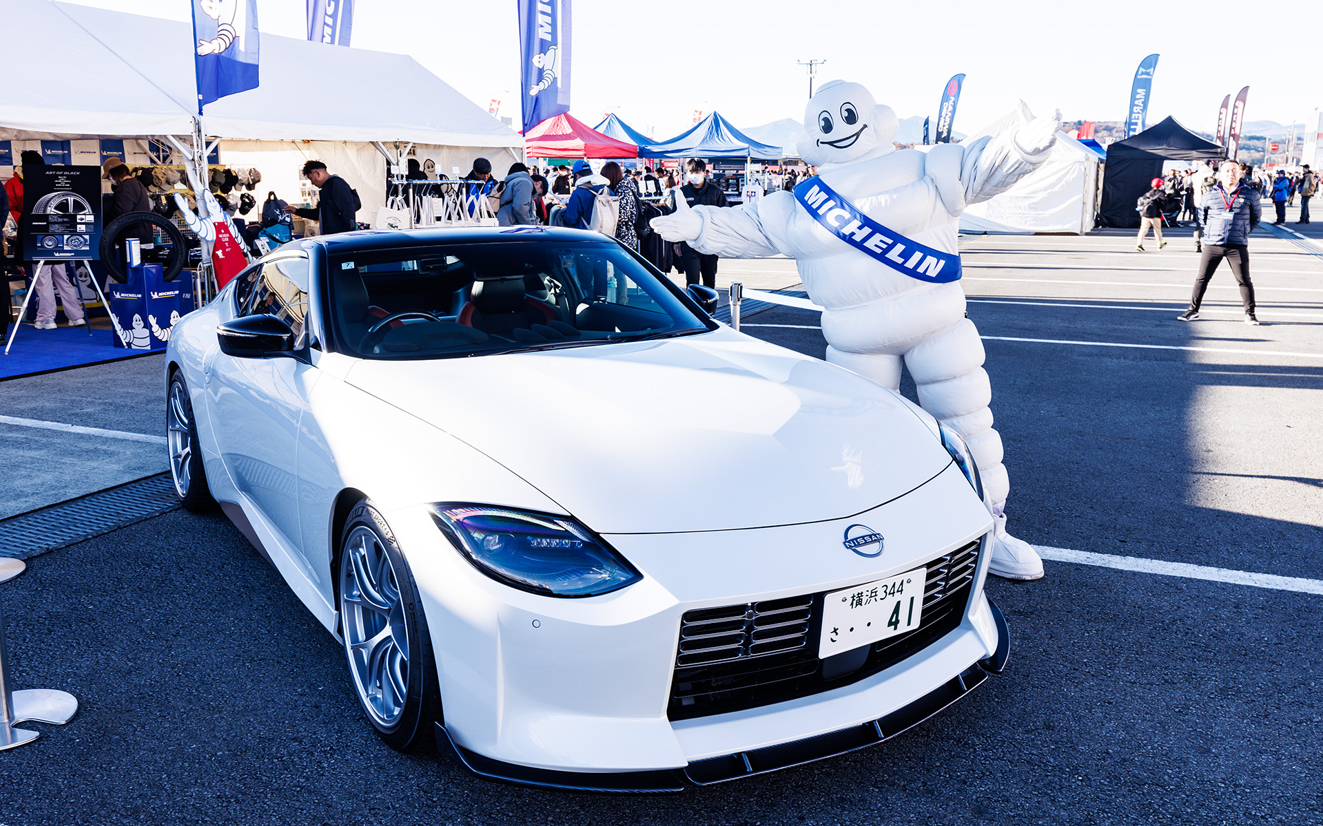 ミシュランブースではおなじみのキャラがアピール