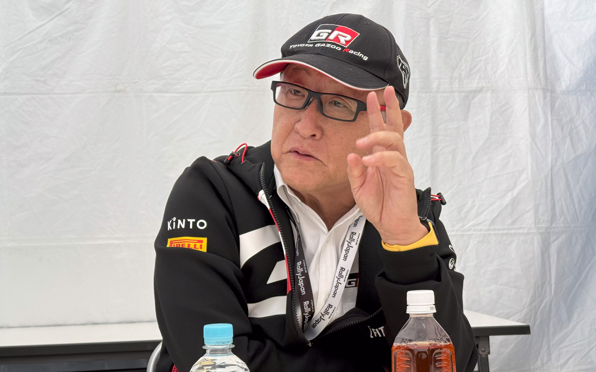 ラリージャパン開催中に、トヨタ自動車株式会社 代表取締役会長 豊田章男氏に話をうかがった