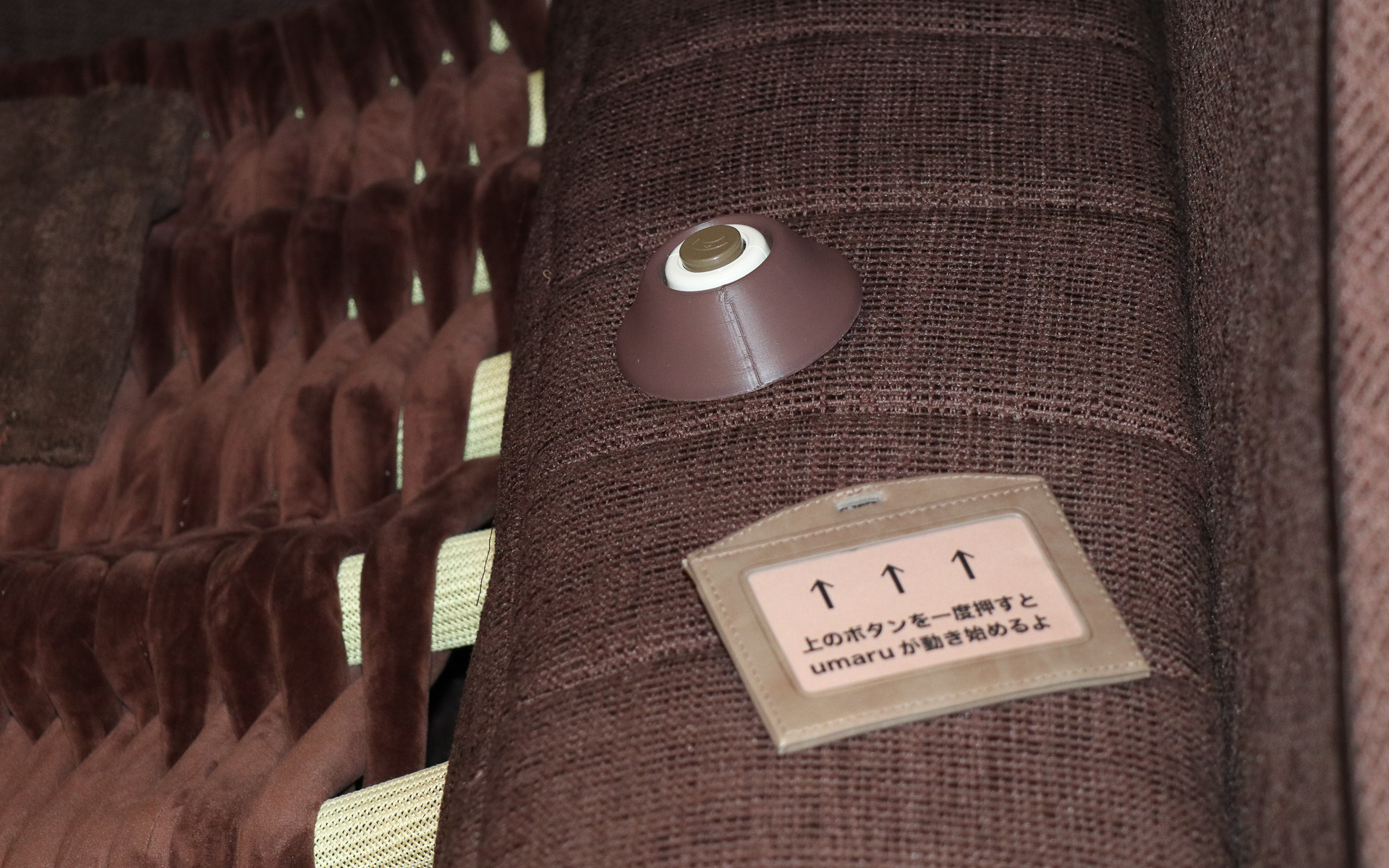 仰向けに寝た体験者の左手側に設置されたボタンを押すことで作動がスタート。1回の作動時間は3分半に設定されている