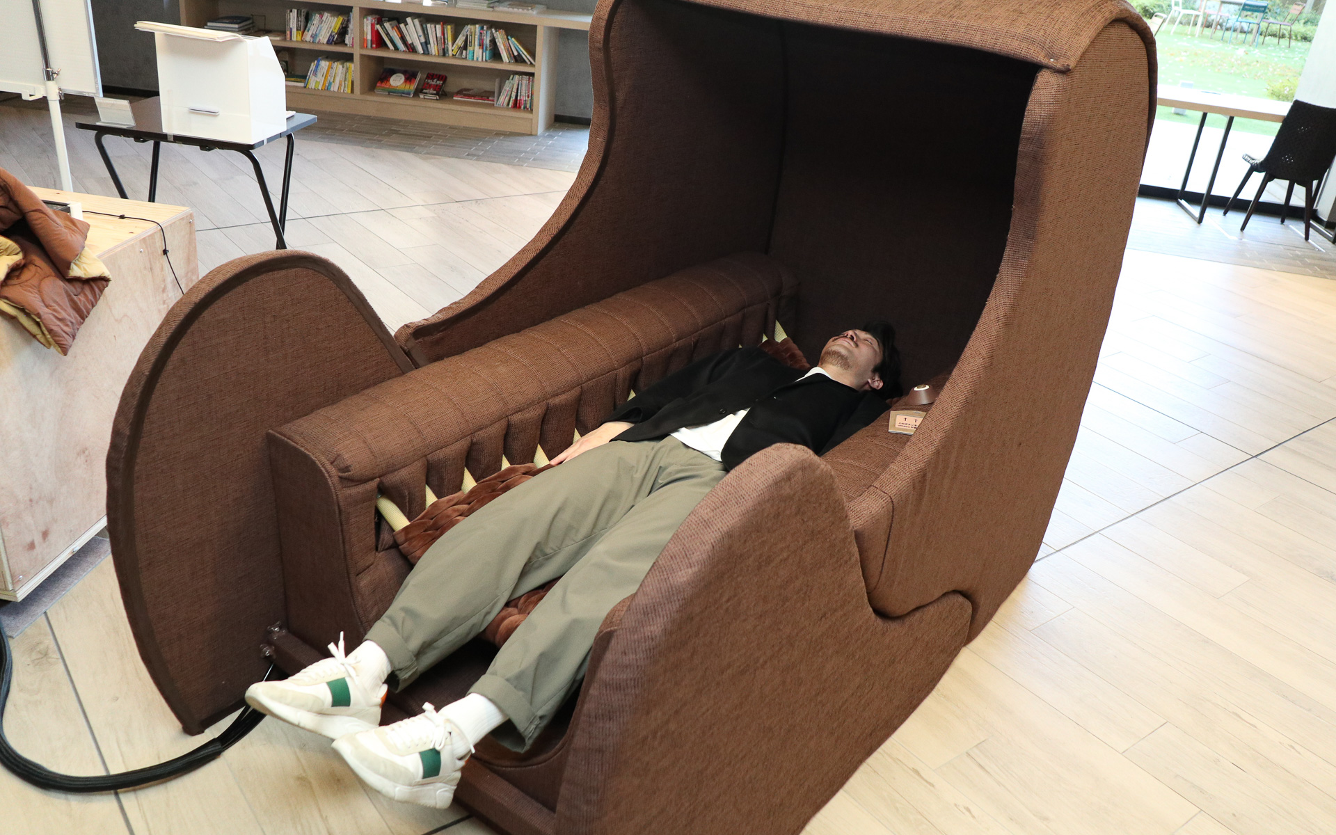 設置されたumaruの効果を体験することもできた