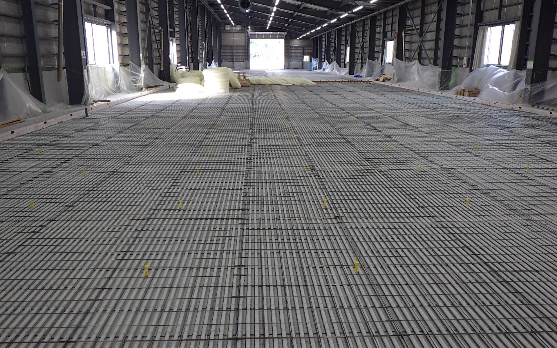 冷却装置工事の様子