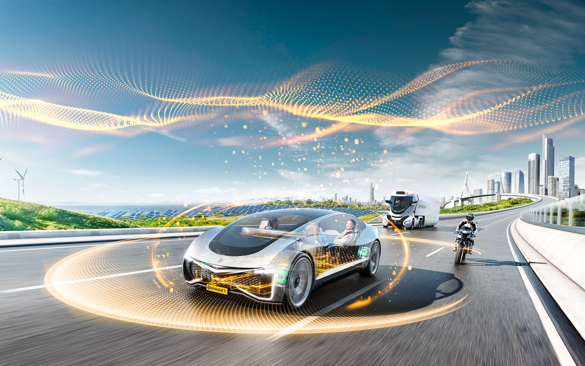 次世代モビリティに対応する最先端ソリューションを展示するコンチネンタル