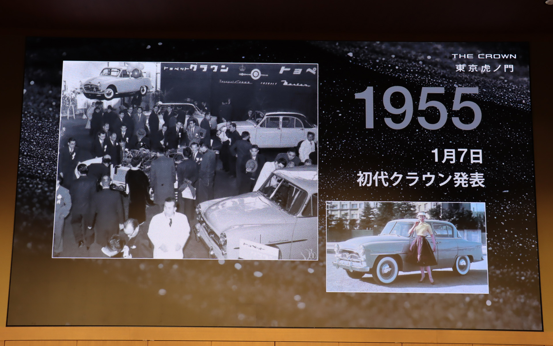 今から70年前の1955年1月7日に初代クラウンが発表された