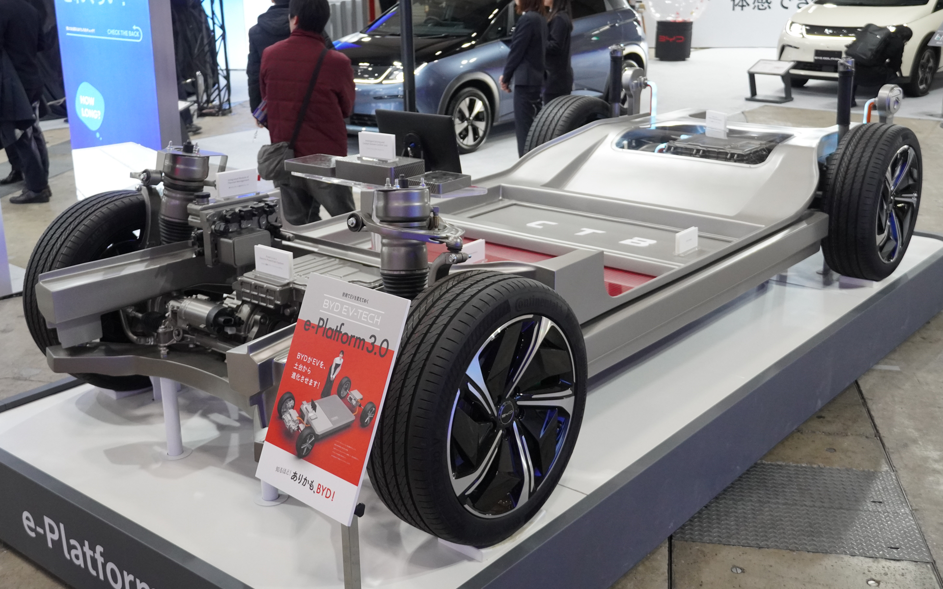 新型車に採用するプラットフォームのe-Platform 3.0モックアップ