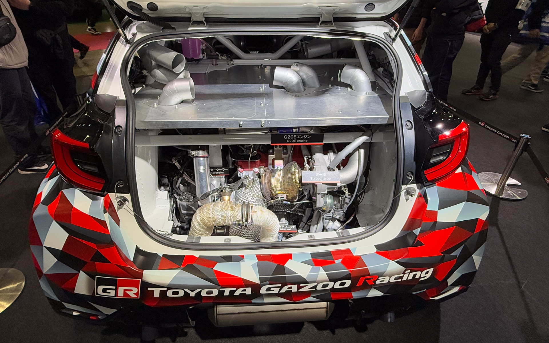 ミッドシップに搭載する新開発のG20E型エンジン。デビュー戦は7月のオートポリスを予定している