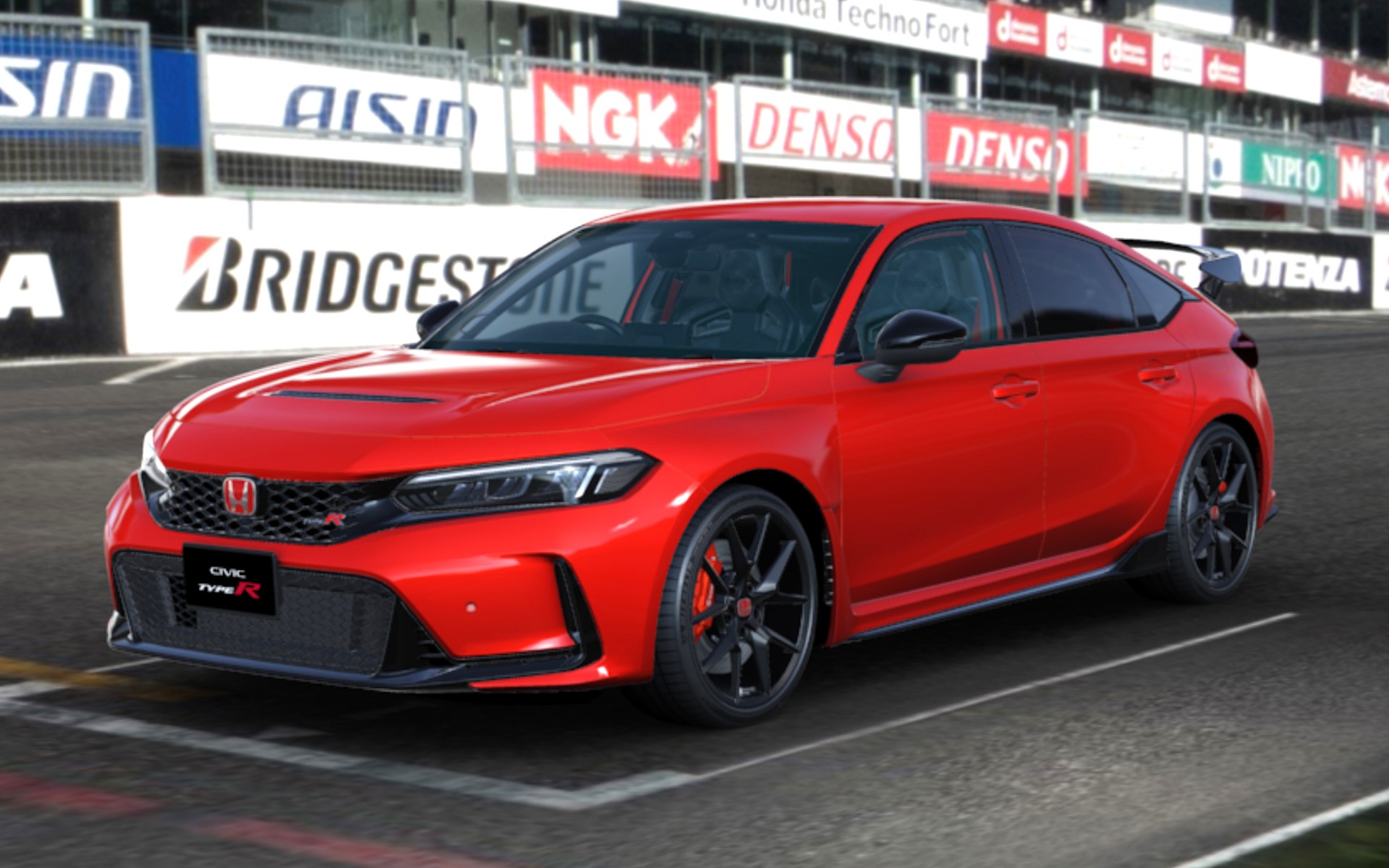 ホンダ「シビック TYPE R」用テールゲートスポイラー（カーボン製）