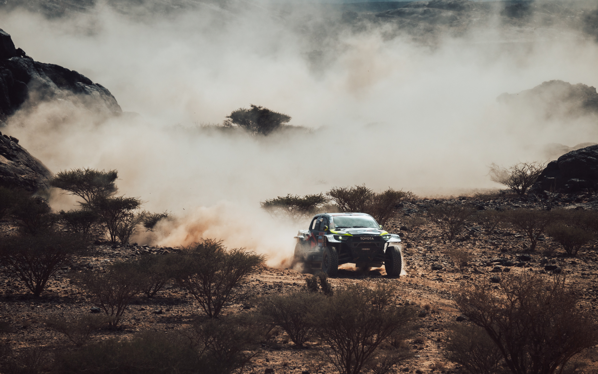 ダカールラリーの様子