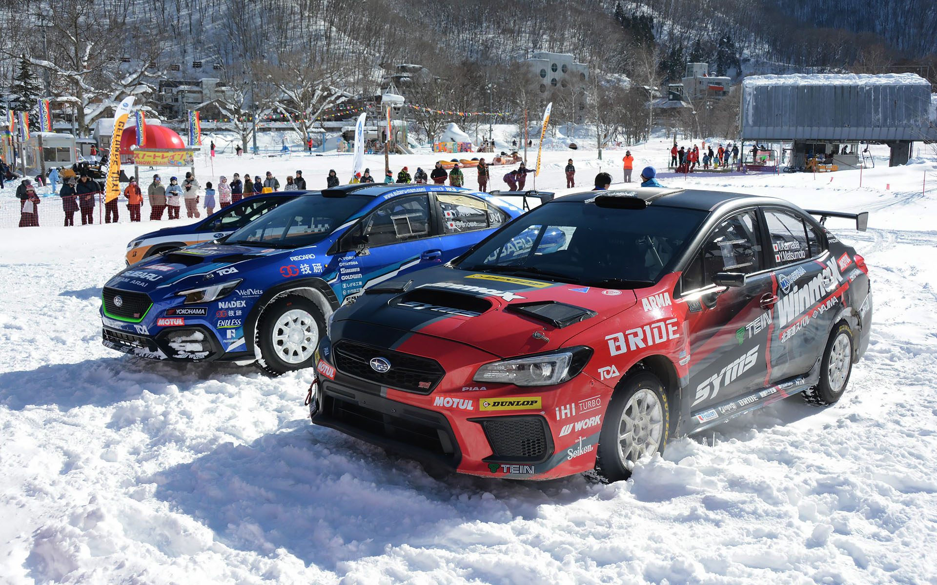 ラリー車も展示。こちらはドリフトショーでは走行せず、展示のみとなる