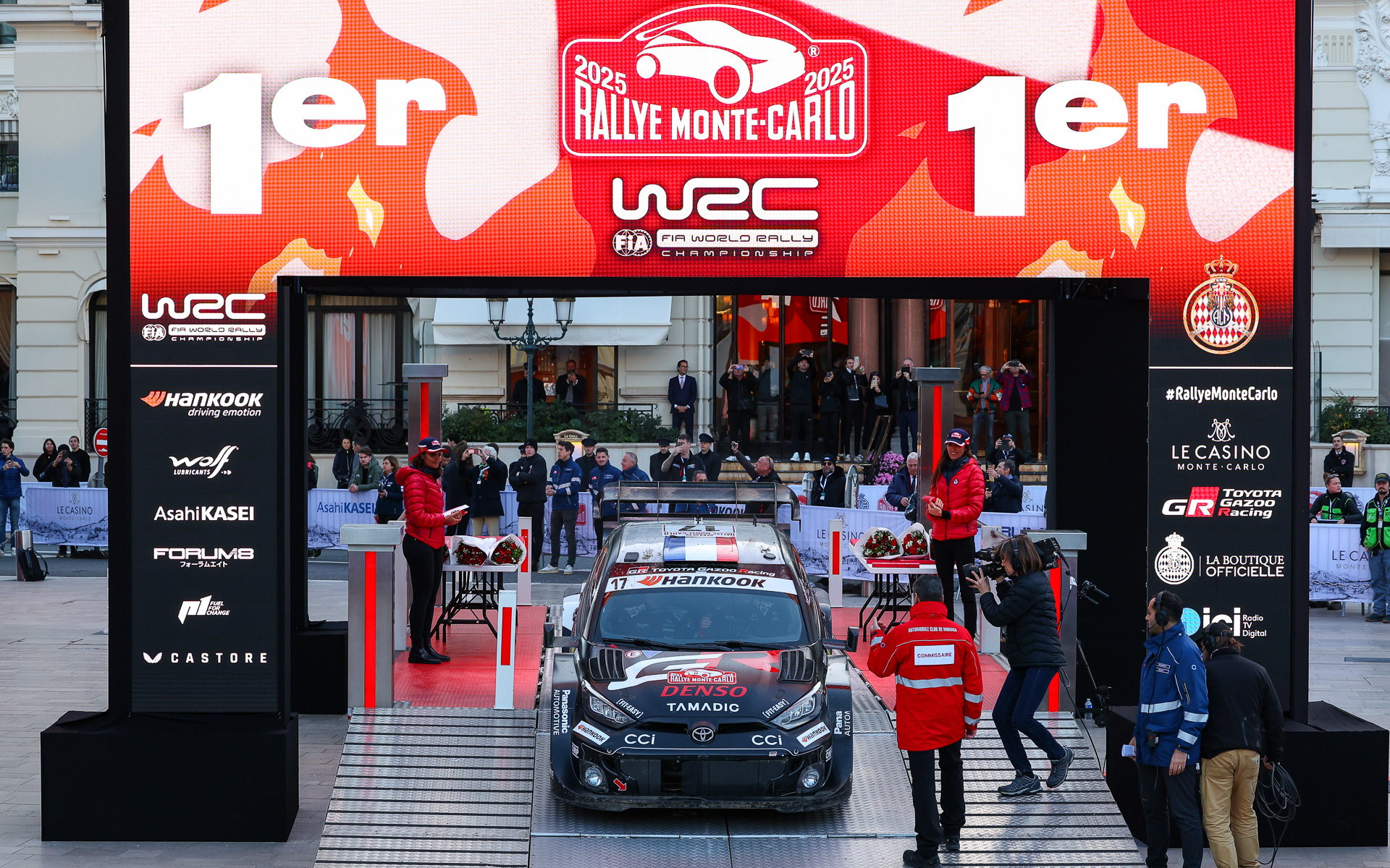 WRC第1戦ラリー・モンテカルロを優勝した17号車 セバスチャン・オジエ/ヴァンサン・ランデ組（トヨタ GRヤリス ラリー1）